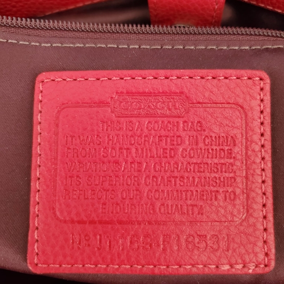 Coach Penolope Red Leather Shoulder Bag - Picture 11 of 12